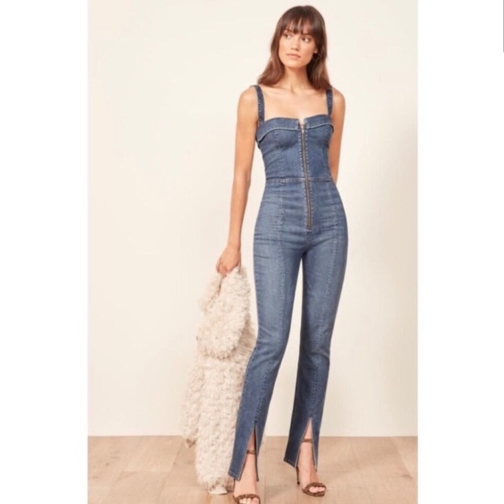 Reformation Crawford Denim Jumpsuit